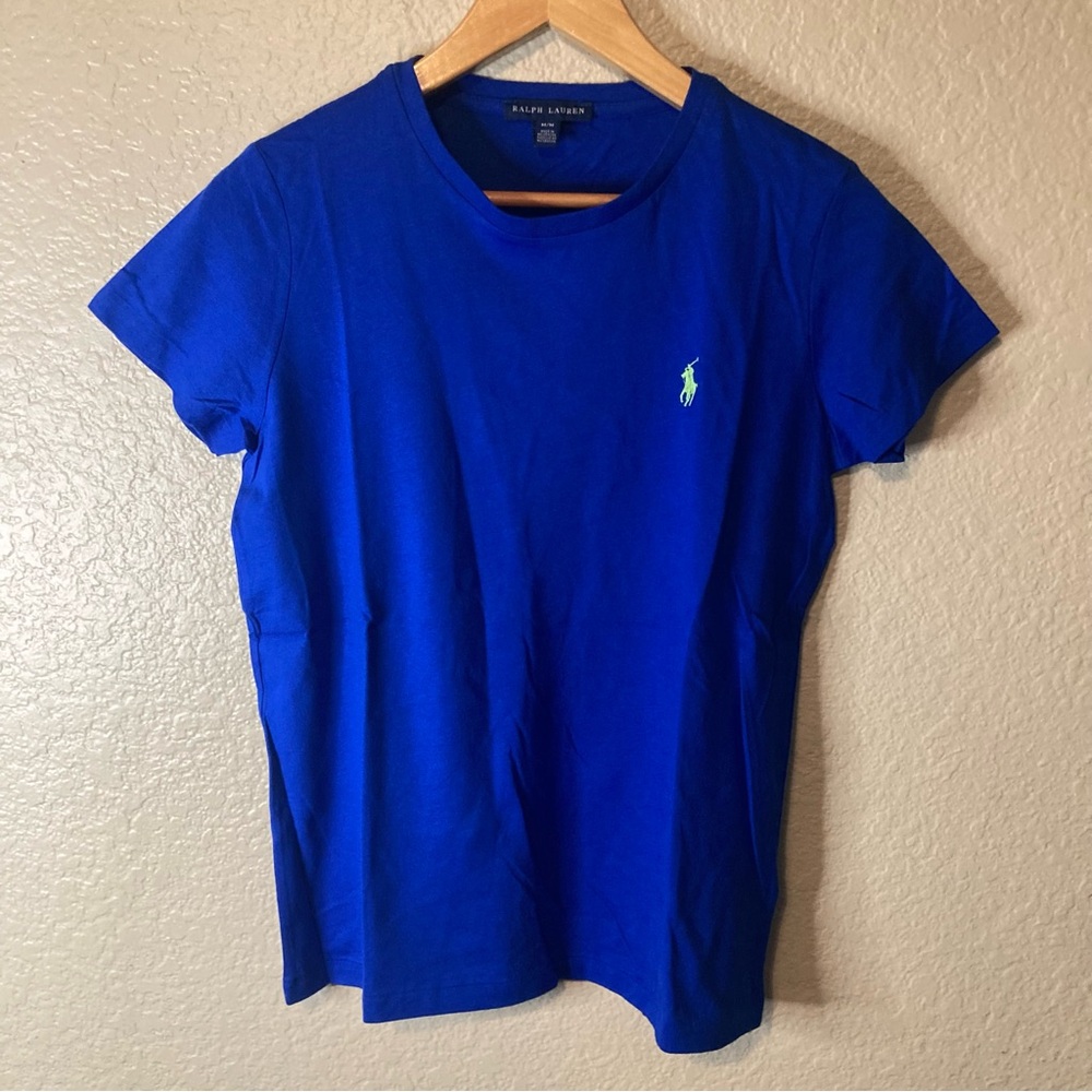 Polo Ralph Lauren Boys T Shirt Short Sleeve Logo Size Medium Blue Casual